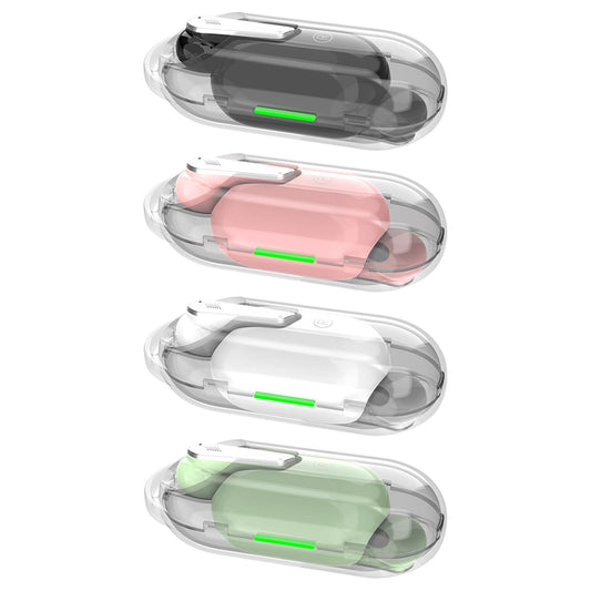 Single Wireless Earphone with Mic Headphone for Outdoor Video Game Music Gym Black