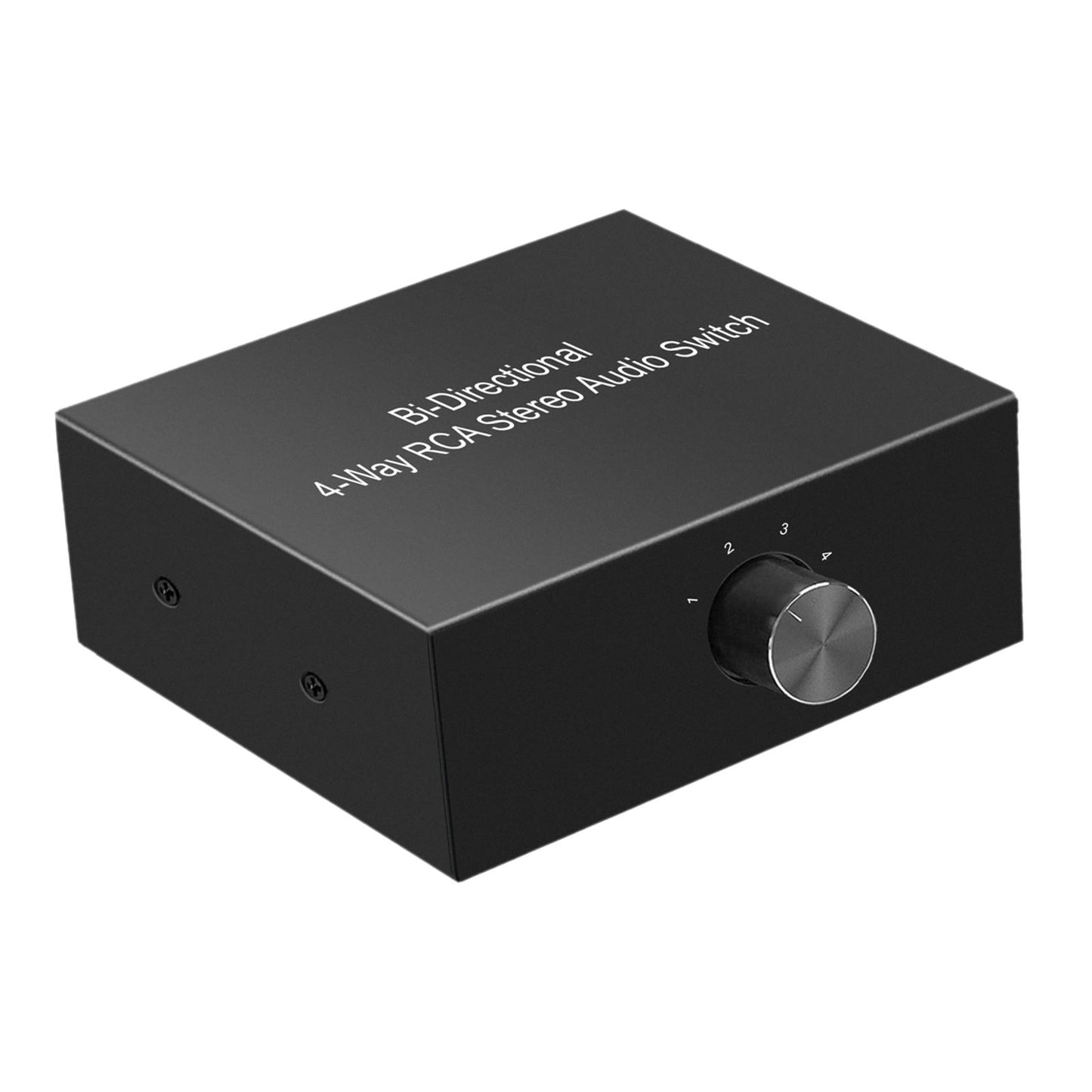 4 Ways Bi-directional R L Stereo Audio Switcher Audio Switch Splitter for TV