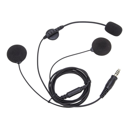 Black Motorcycle Helmet Radio Headset Microphone Durable for 3207 UV5R UV5RA
