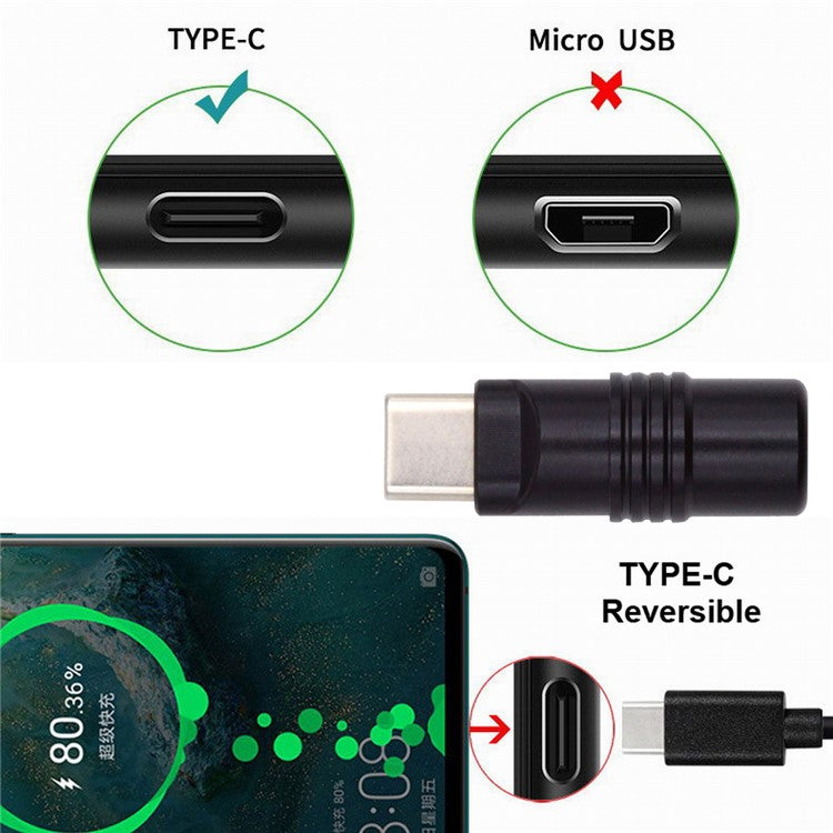 CN-026-BK USB 3.1 Type-C Male Plug Connector Solder Type with Aluminum Alloy Shell for 4.0mm-6.0mm Cable - Black
