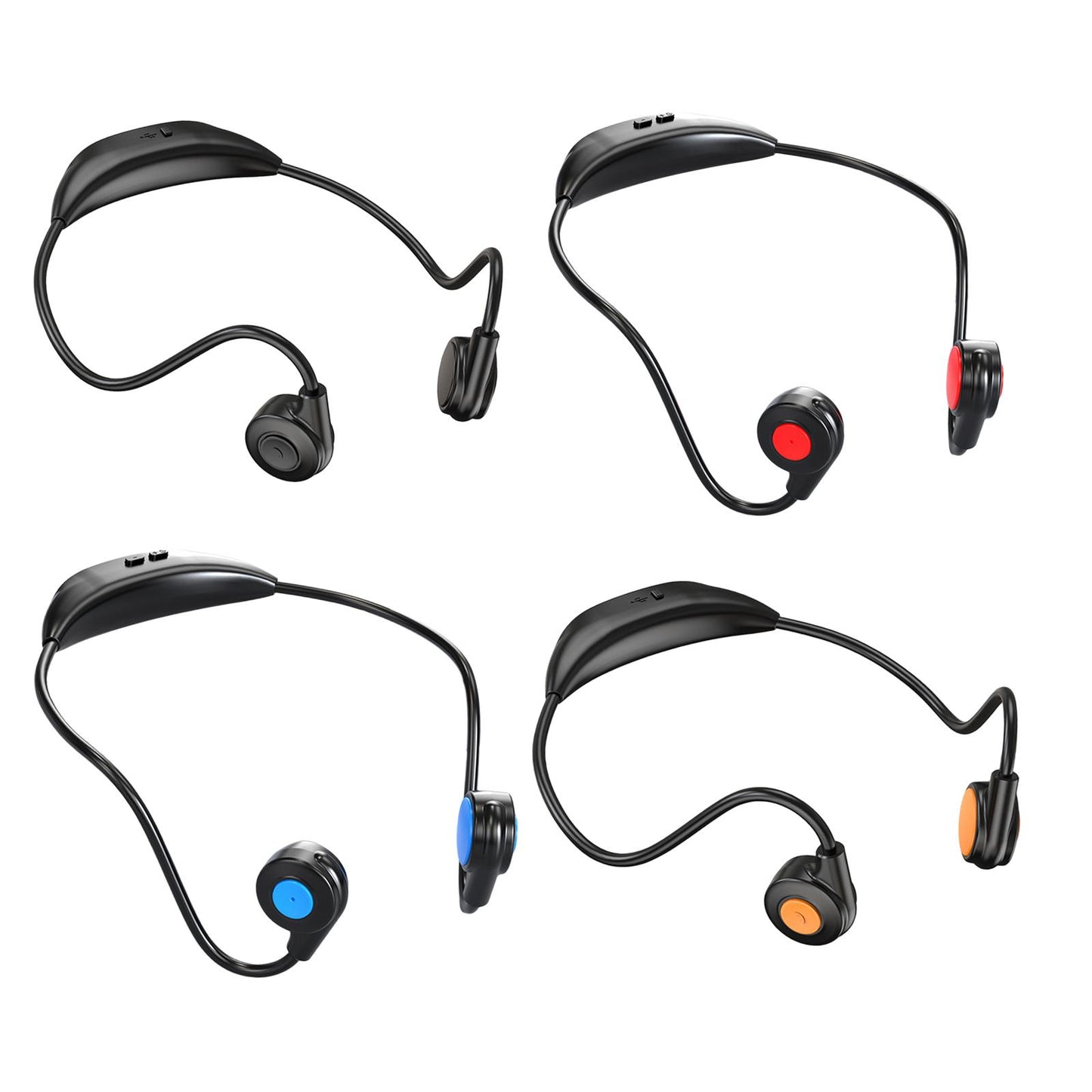 Bluetooth Headphones Ergonomic V5.3 Stereo Headset for Working Music Workout Black