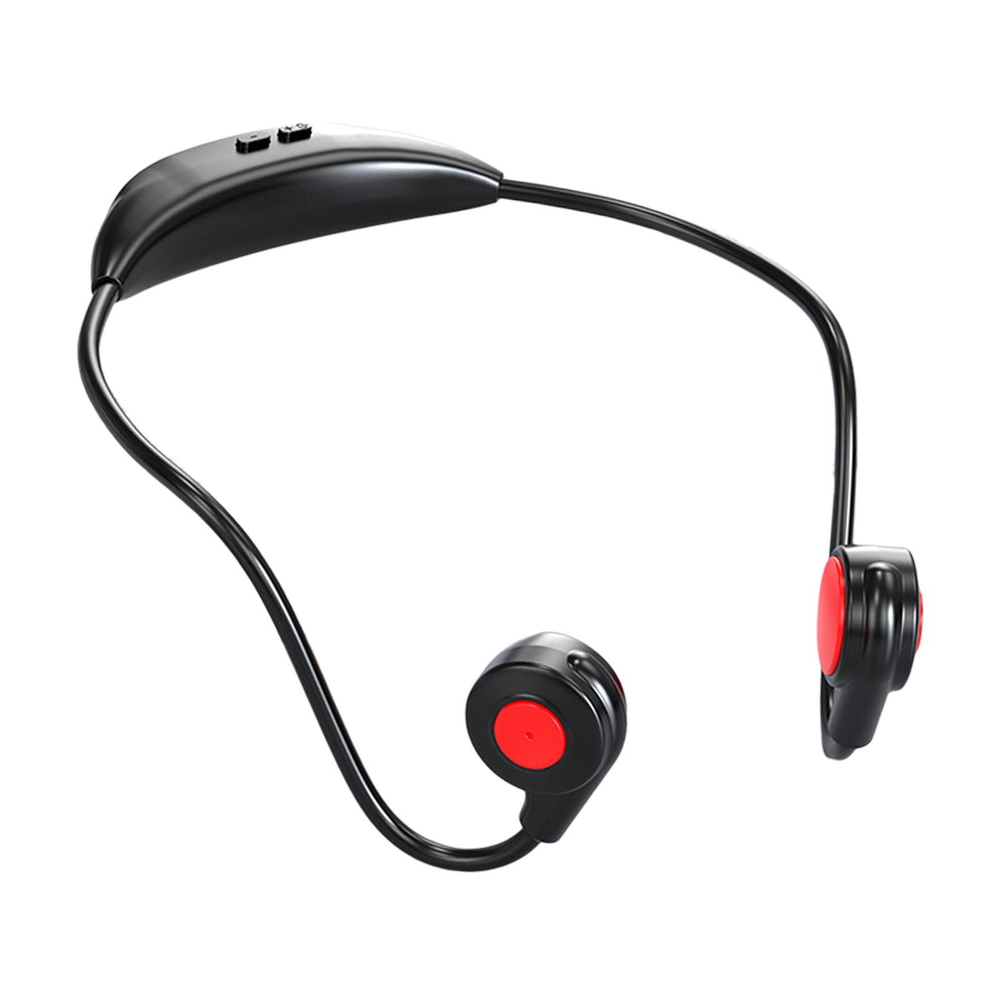 Bluetooth Headphones Ergonomic V5.3 Stereo Headset for Working Music Workout Black Red