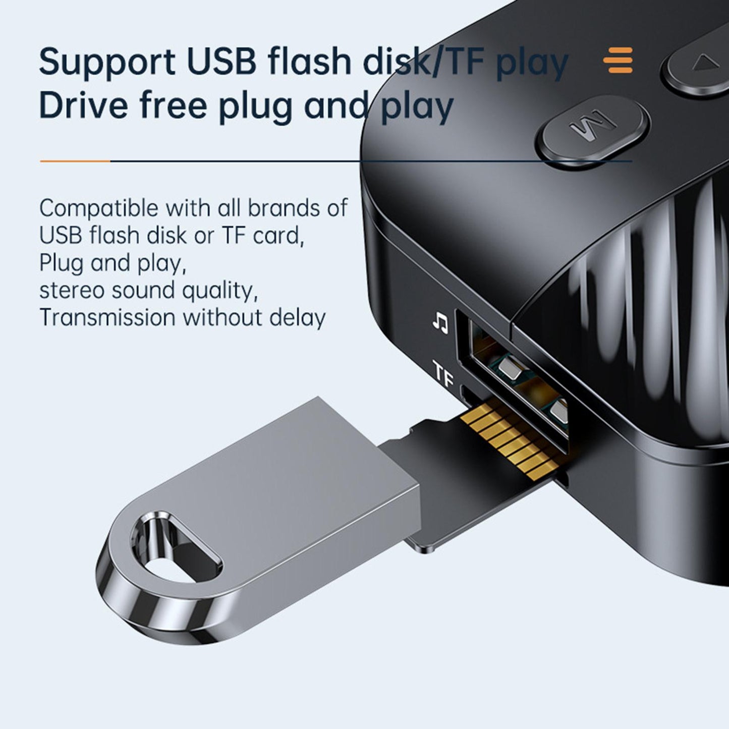 Audio Transmitter Receiver Adapter AUX Adapter for Speakers Car Home Theater