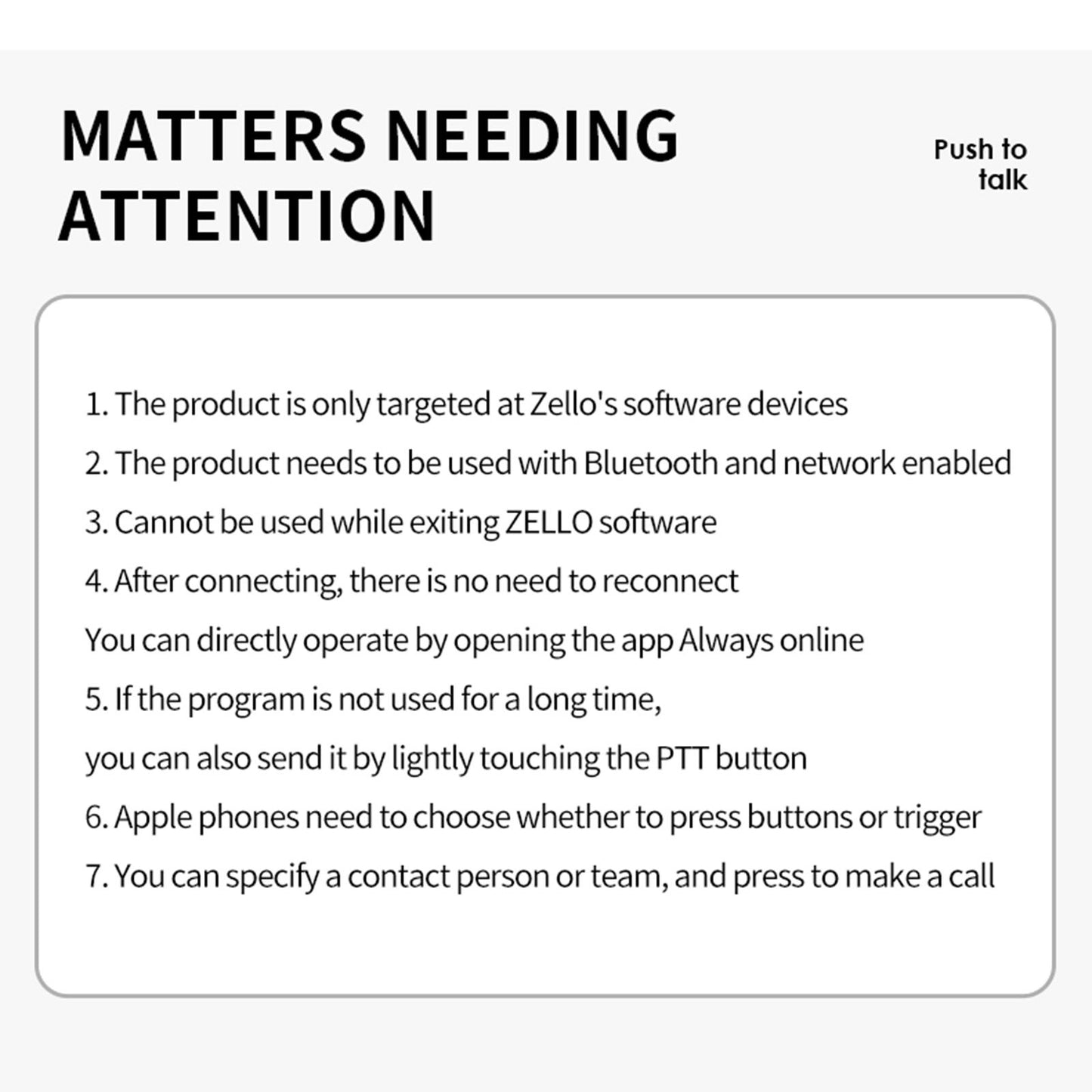 PTT Switch with Strap 30M Transmission Range Black Walkie Talkie Accessories