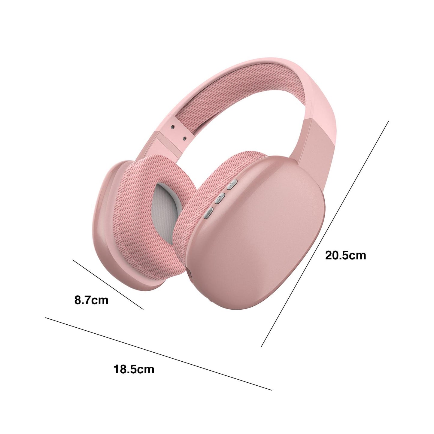 Gaming Headset AUX / TF Card Slot over Ear Headphones for Office sport work Pink