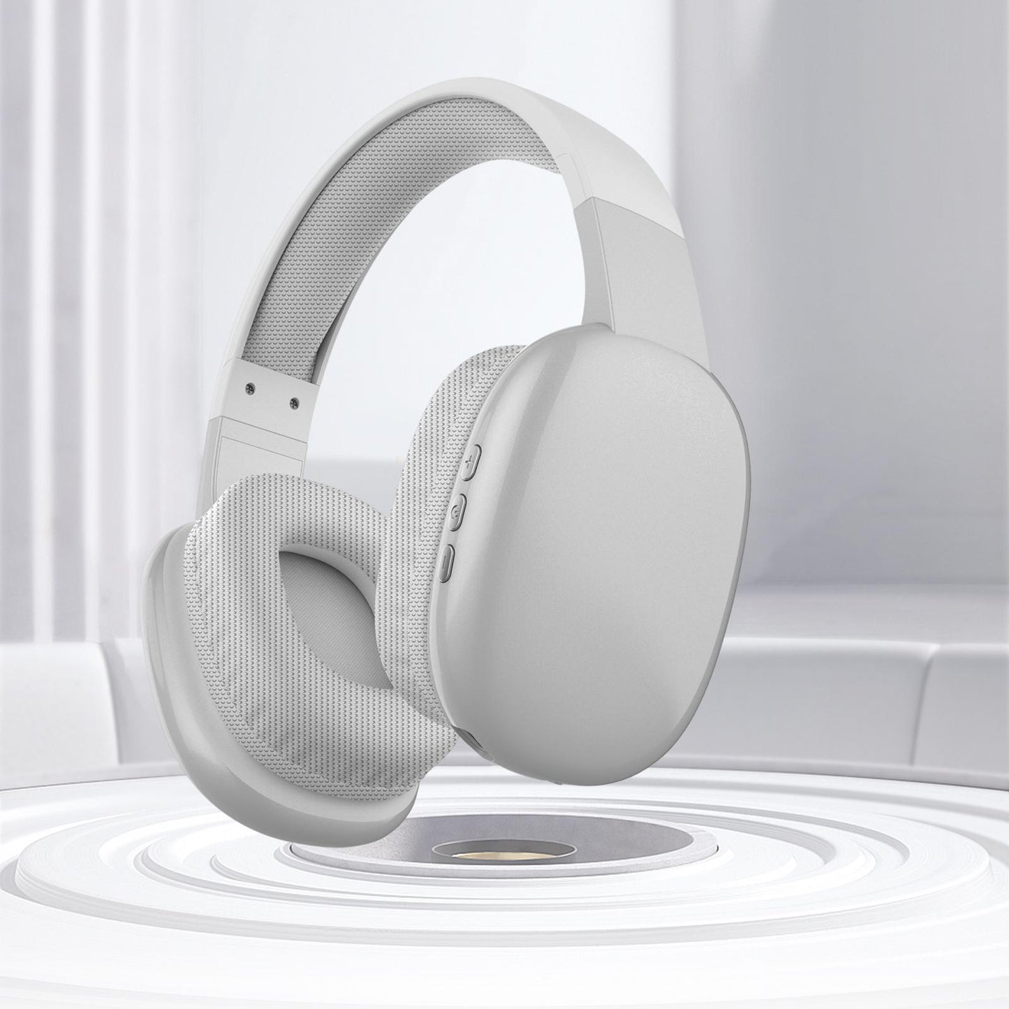 Gaming Headset AUX / TF Card Slot over Ear Headphones for Office sport work Silver