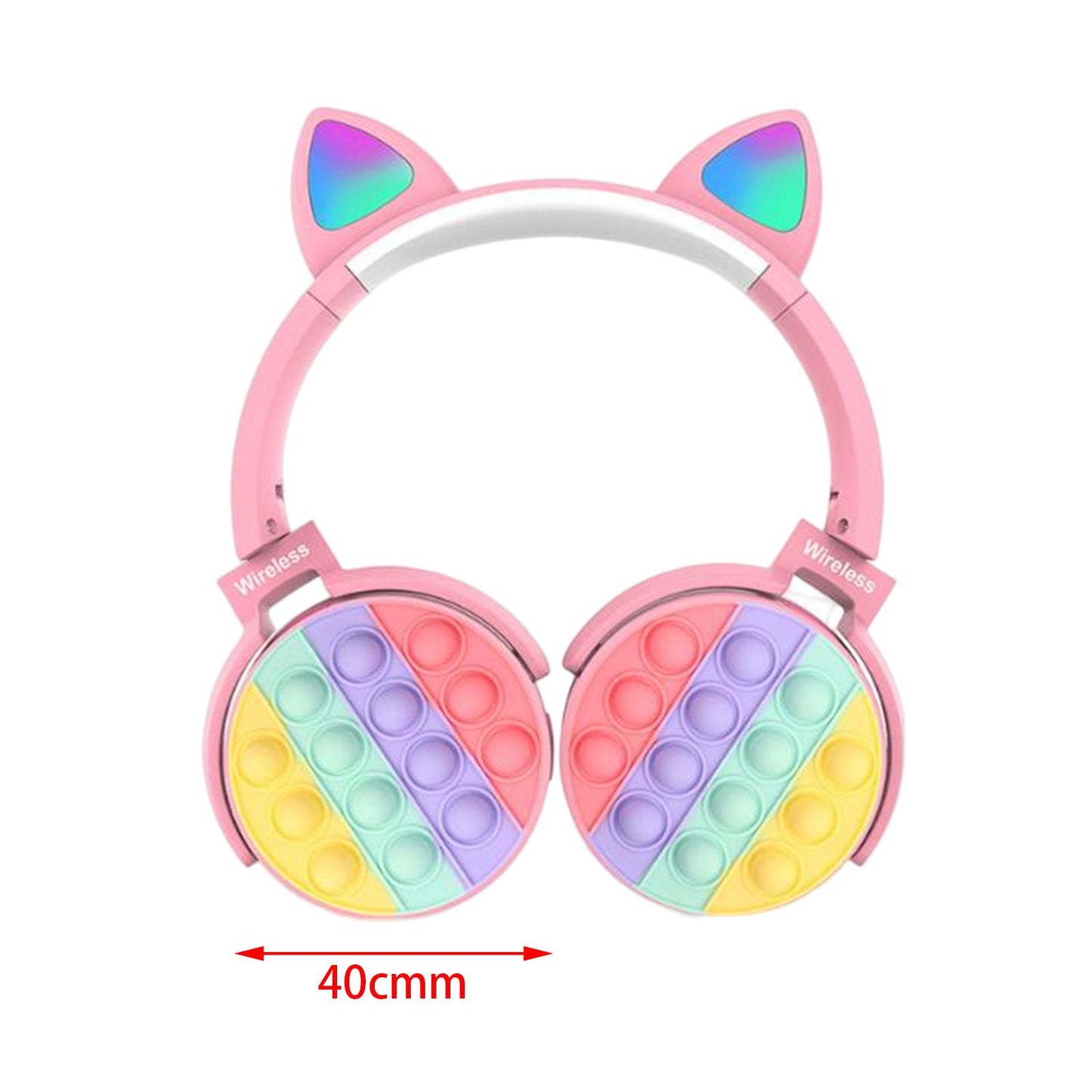 Cute Gaming Headset Comfortable Ear Pads over Ear Headphones for PC Computer Pink