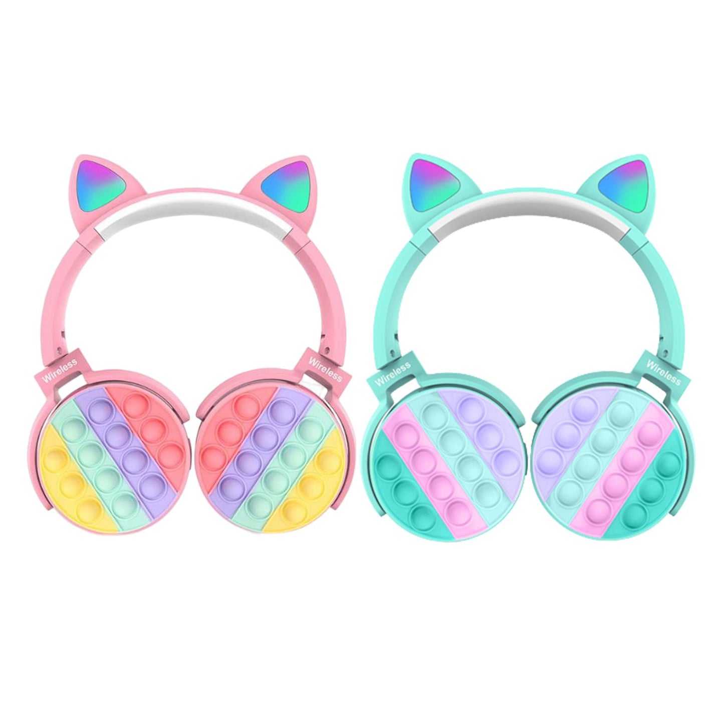 Cute Gaming Headset Comfortable Ear Pads over Ear Headphones for PC Computer Pink