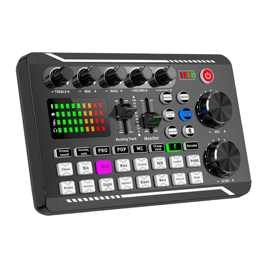 Sound Card Audio Mixer for Guitar Live Broadcast Microphone Recording Studio