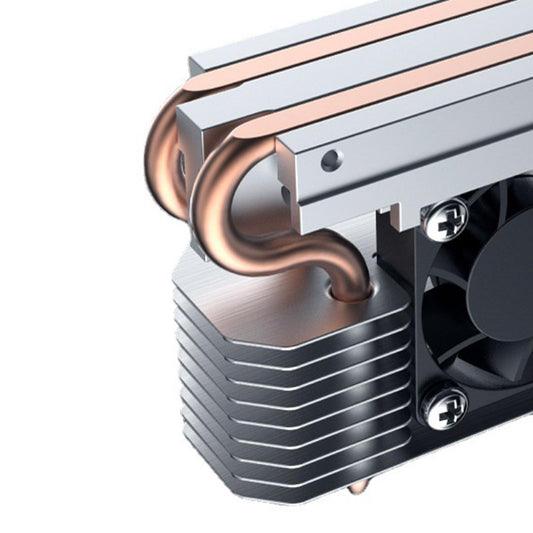 M.2 2280 SSD Heatsink Silent Fan with Thermal Silicone Sheet NVMe Heatsink