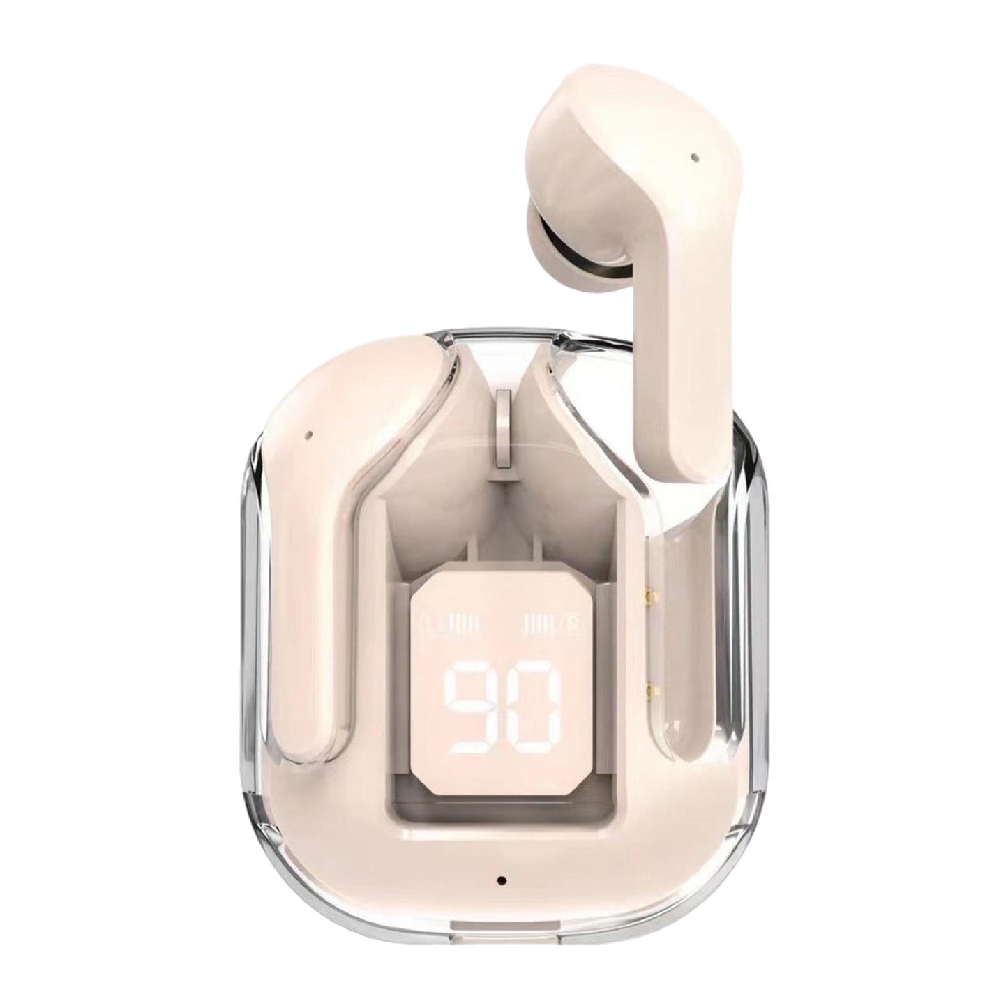 Wireless Earbuds LED Display Bluetooth Headphones for Running Office Fitness Pink