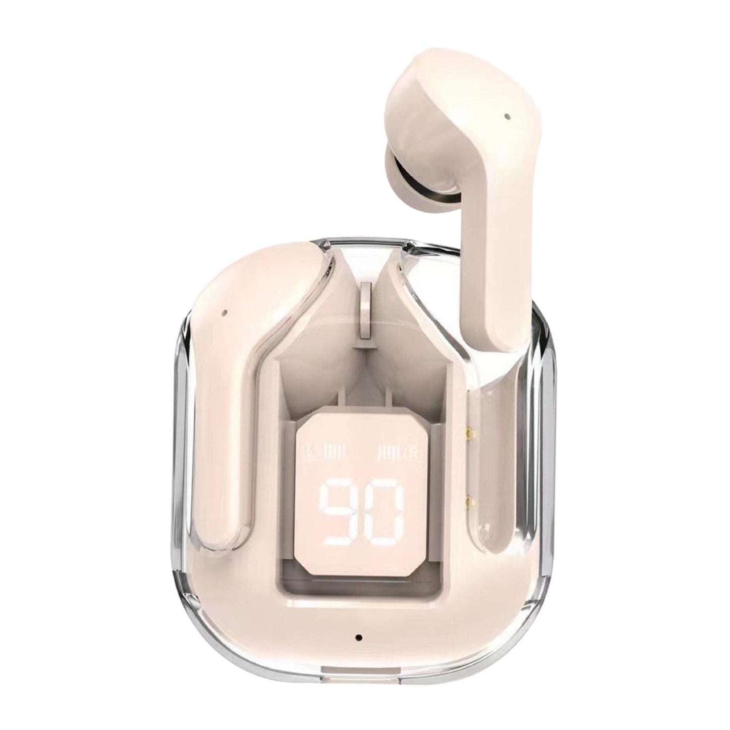 Wireless Earbuds LED Display Bluetooth Headphones for Running Office Fitness Pink