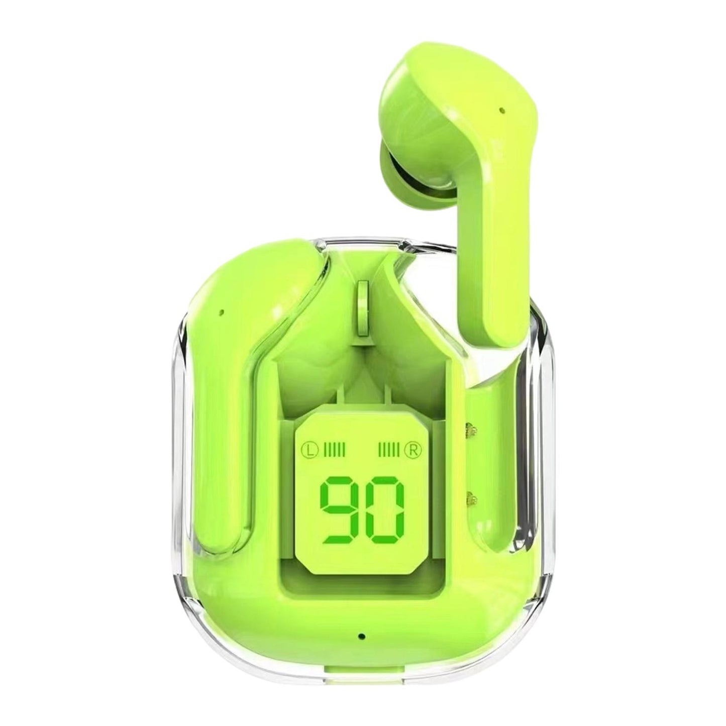 Wireless Earbuds LED Display Bluetooth Headphones for Running Office Fitness Green