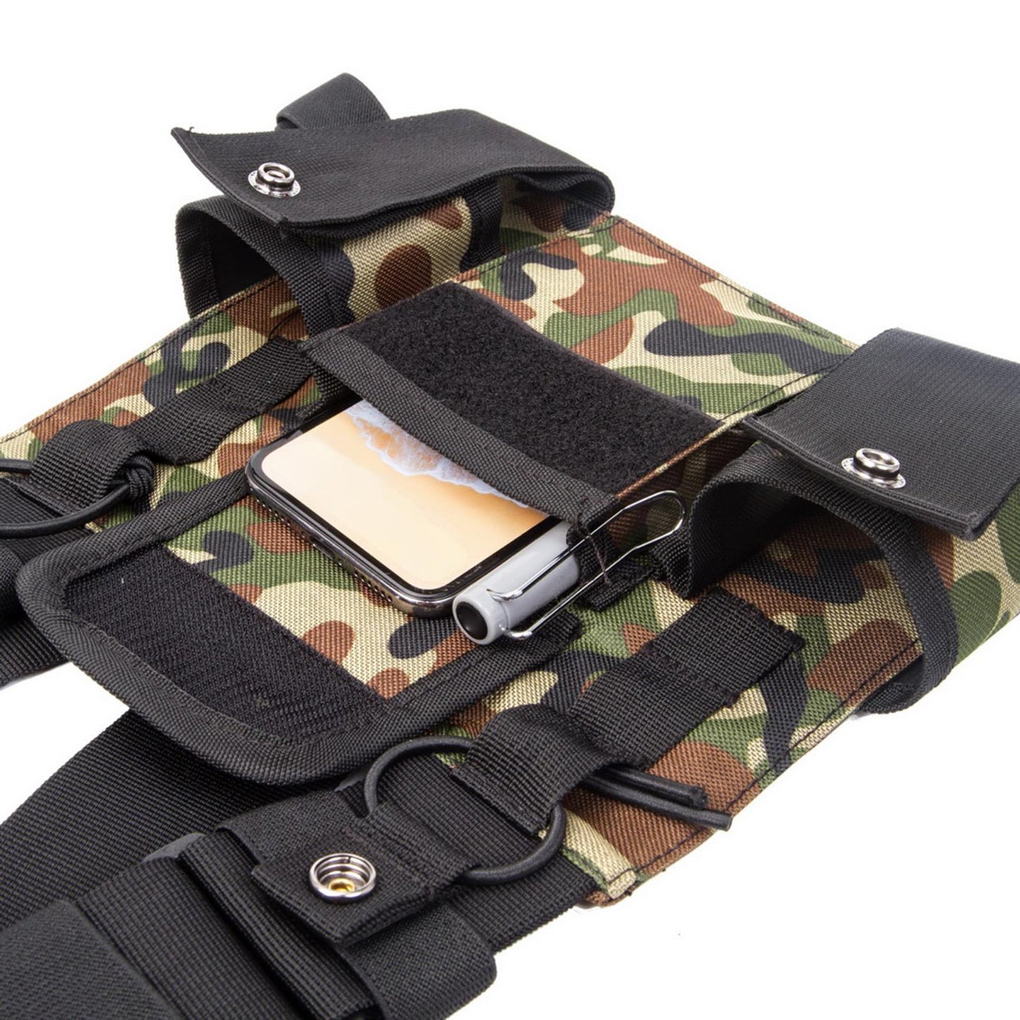 Radio Chest Harness Rig Holster Pack Universal for Camping Fishing Traveling Style B