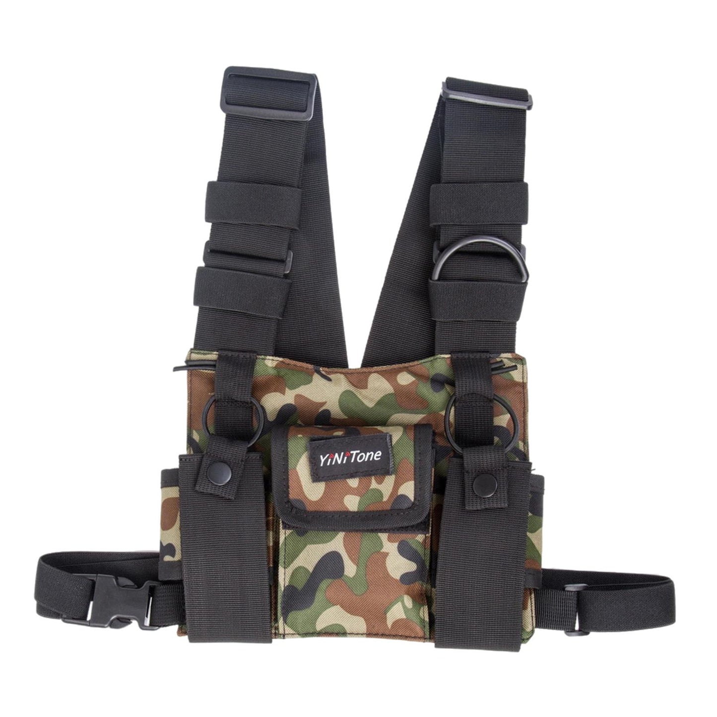 Radio Chest Harness Rig Holster Pack Universal for Camping Fishing Traveling Style B