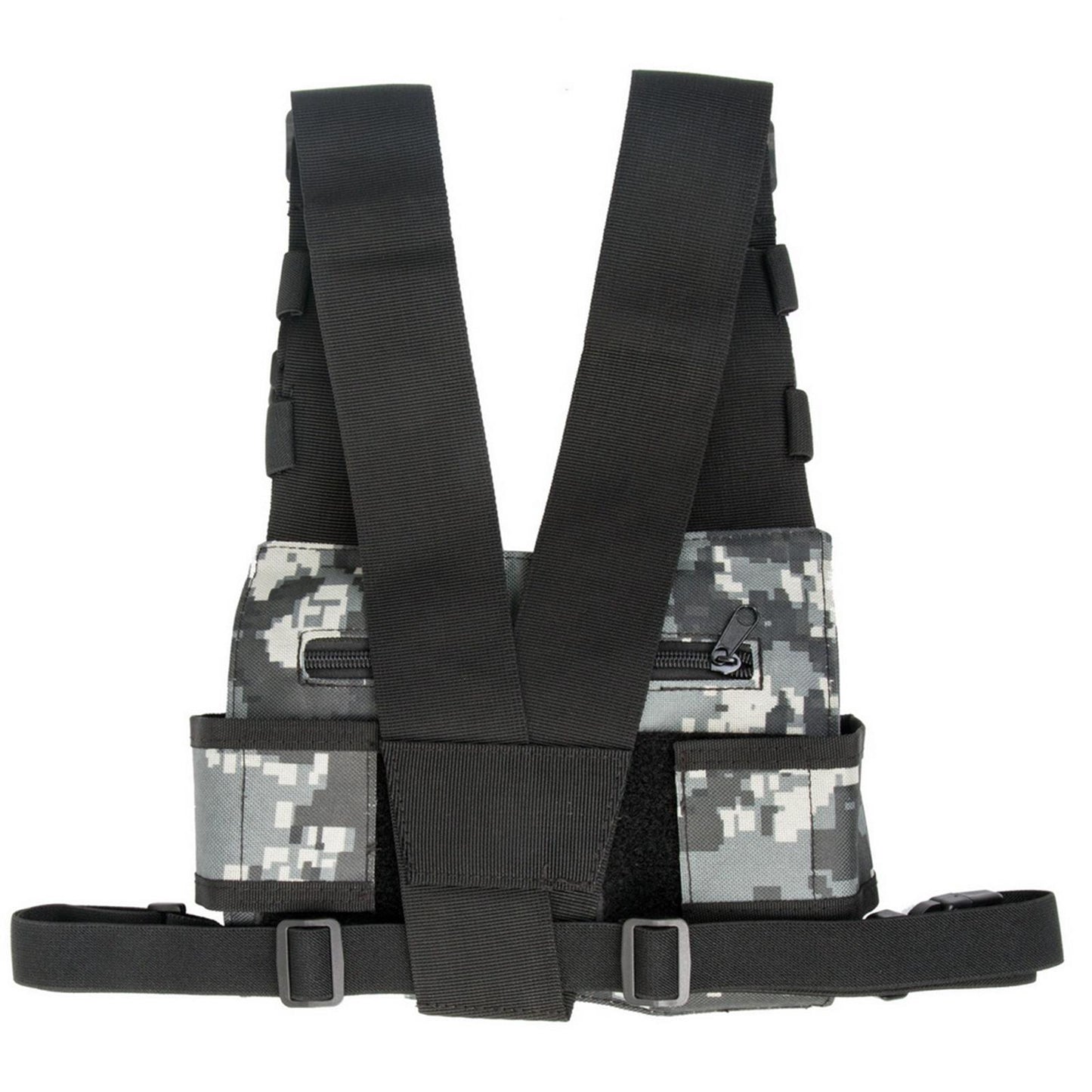 Radio Chest Harness Rig Holster Pack Universal for Camping Fishing Traveling Style C
