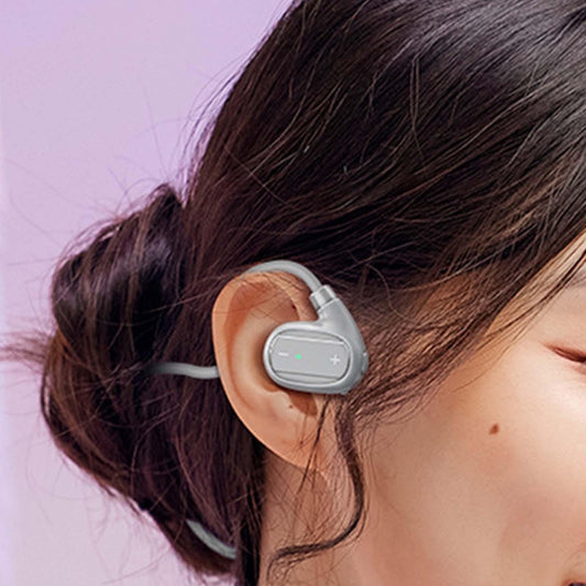 Open Ear Bluetooth Headphone Hands Free Headset for Gym Hiking Driving Gray