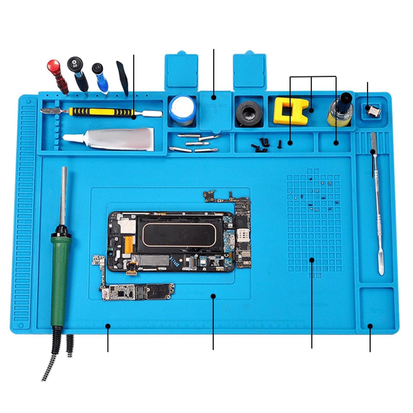 Soldering Mat Premium Welding Pad Repair Pad for Soldering Iron Watch Repair