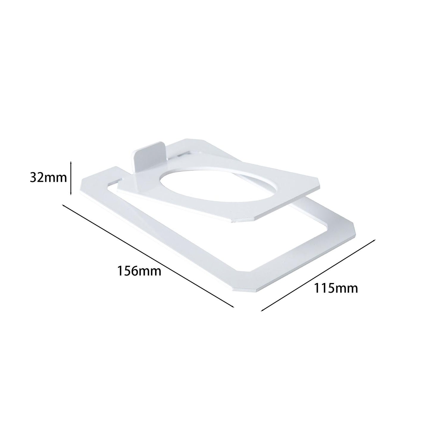 Desktop Speaker Stand Tilted External Riser for Bookshelf Computer Equipment white