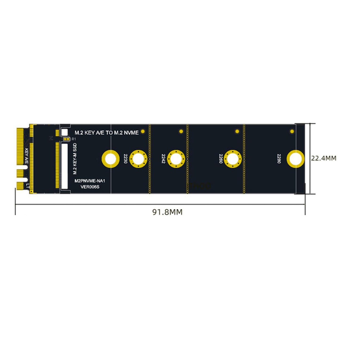 M.2 A/E to Key-m M2 Adapter Card Simple Installation High Quality Component