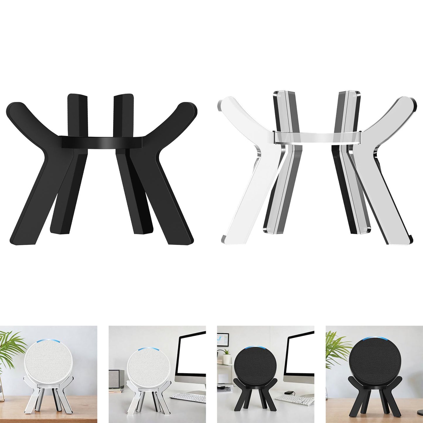 Smart Speaker Holder Accessory Stable Durable Mount for Room Office Echo Pop Black