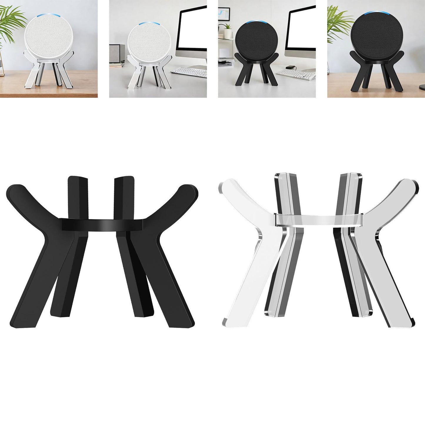 Smart Speaker Holder Accessory Stable Durable Mount for Room Office Echo Pop Black