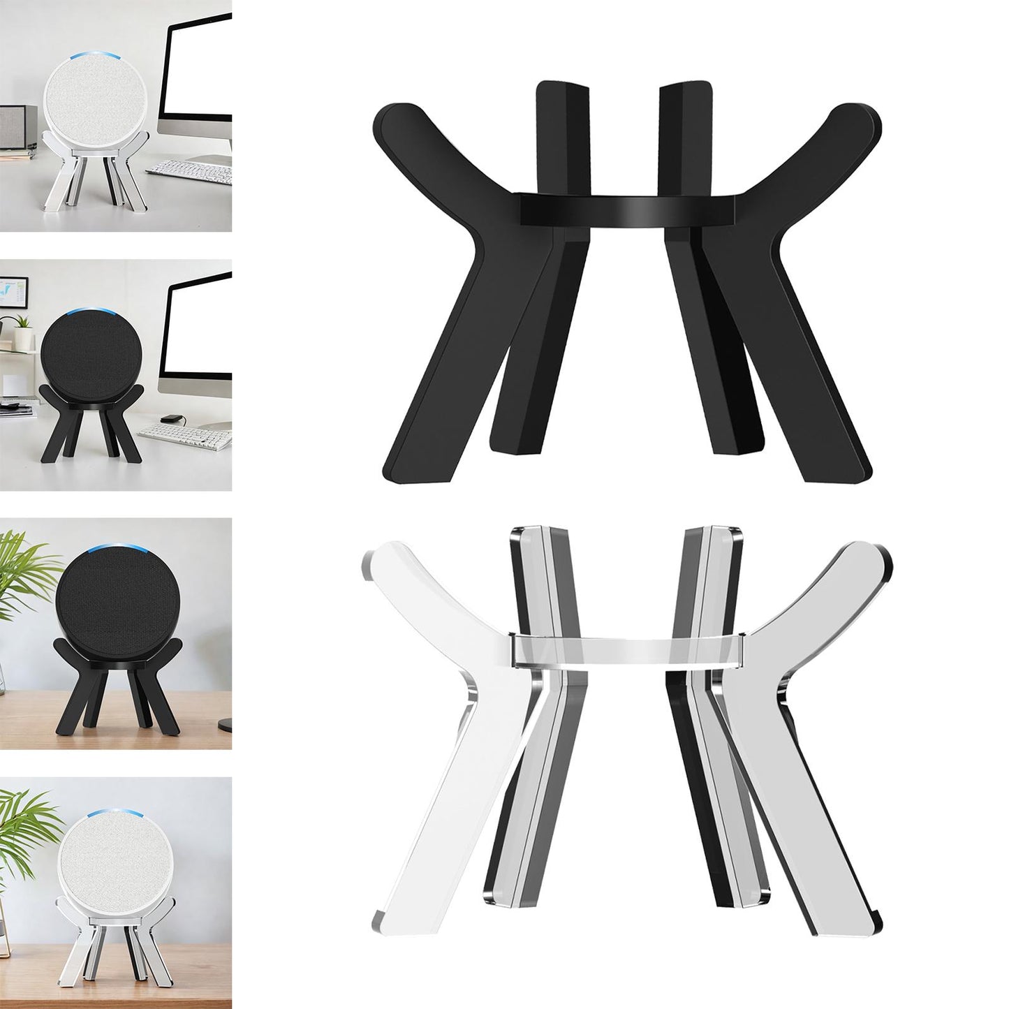 Smart Speaker Holder Accessory Stable Durable Mount for Room Office Echo Pop Black