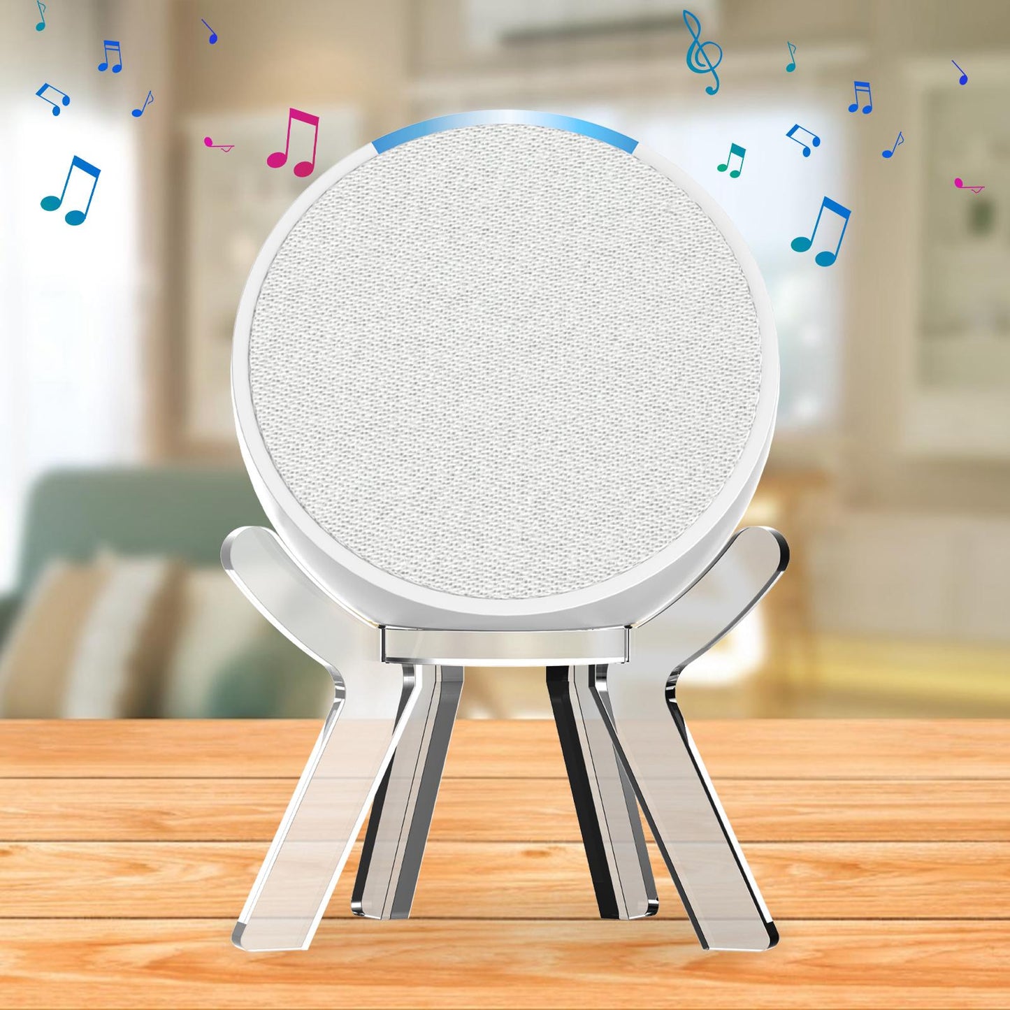 Smart Speaker Holder Accessory Stable Durable Mount for Room Office Echo Pop Clear
