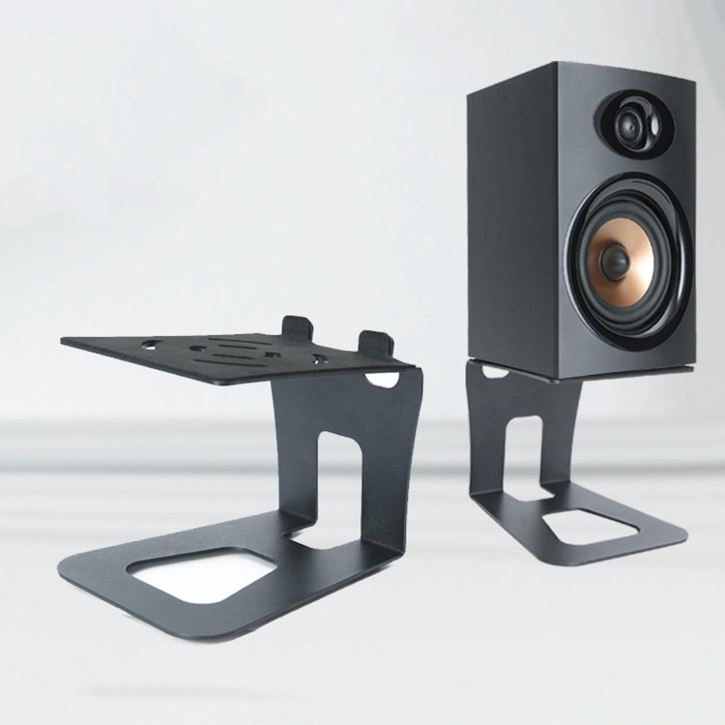 Desktop Speaker Stand Universal Speaker Rack for Home Table Recording Studio Black