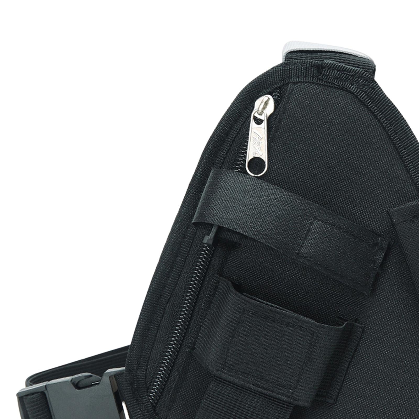 Two Way Radio Chest Pack Two Way Radio Pouch for Construction Sites Climbing Black