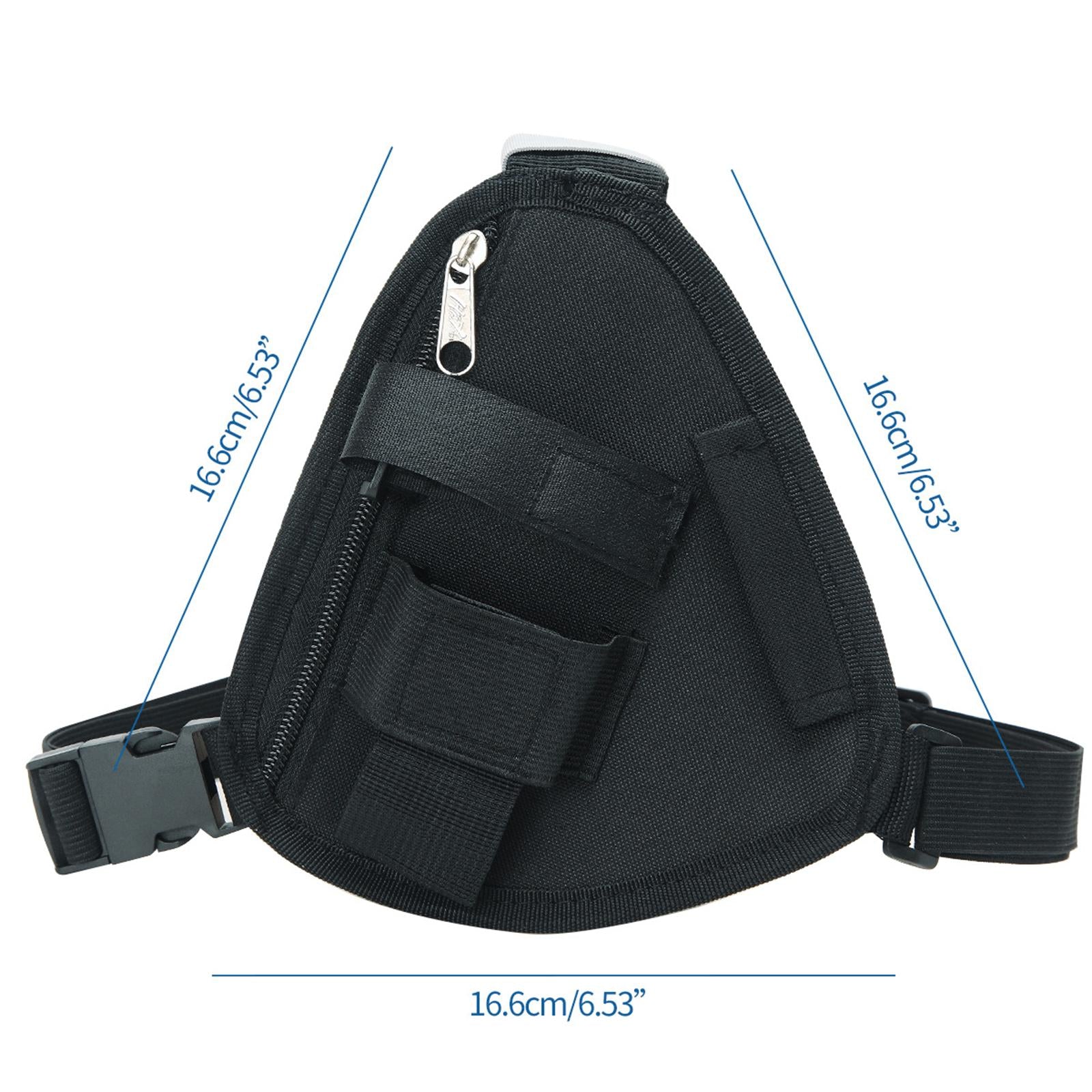 Two Way Radio Chest Pack Two Way Radio Pouch for Construction Sites Climbing Black