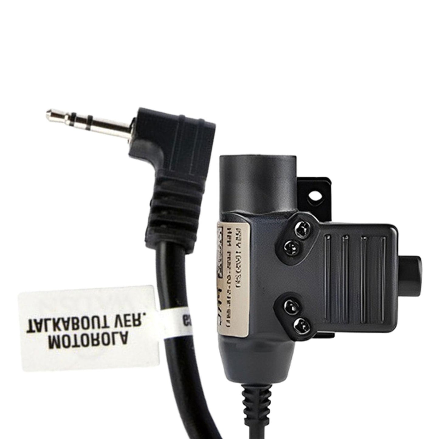 U94 PTT Headset Adapter High Performance U94 PTT Cable Plug for Motorola M1 Black
