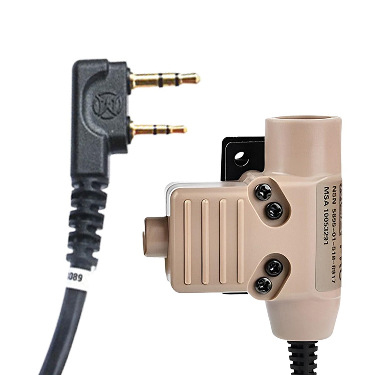 U94 PTT Headset Adapter High Performance Parts for Kenwood Interface Khaki