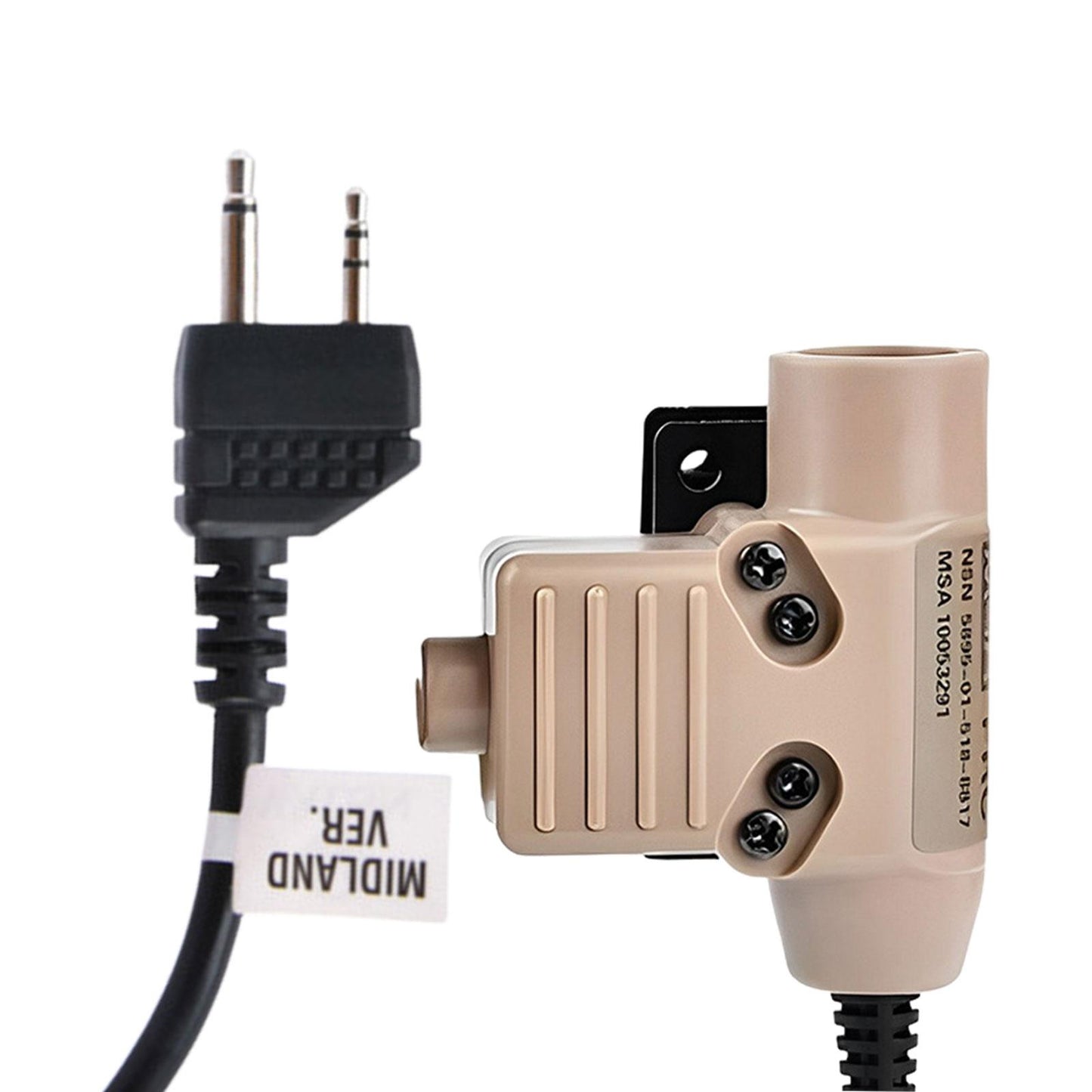 U94 PTT Adapter High Performance Parts for Midland Double Plug Khaki