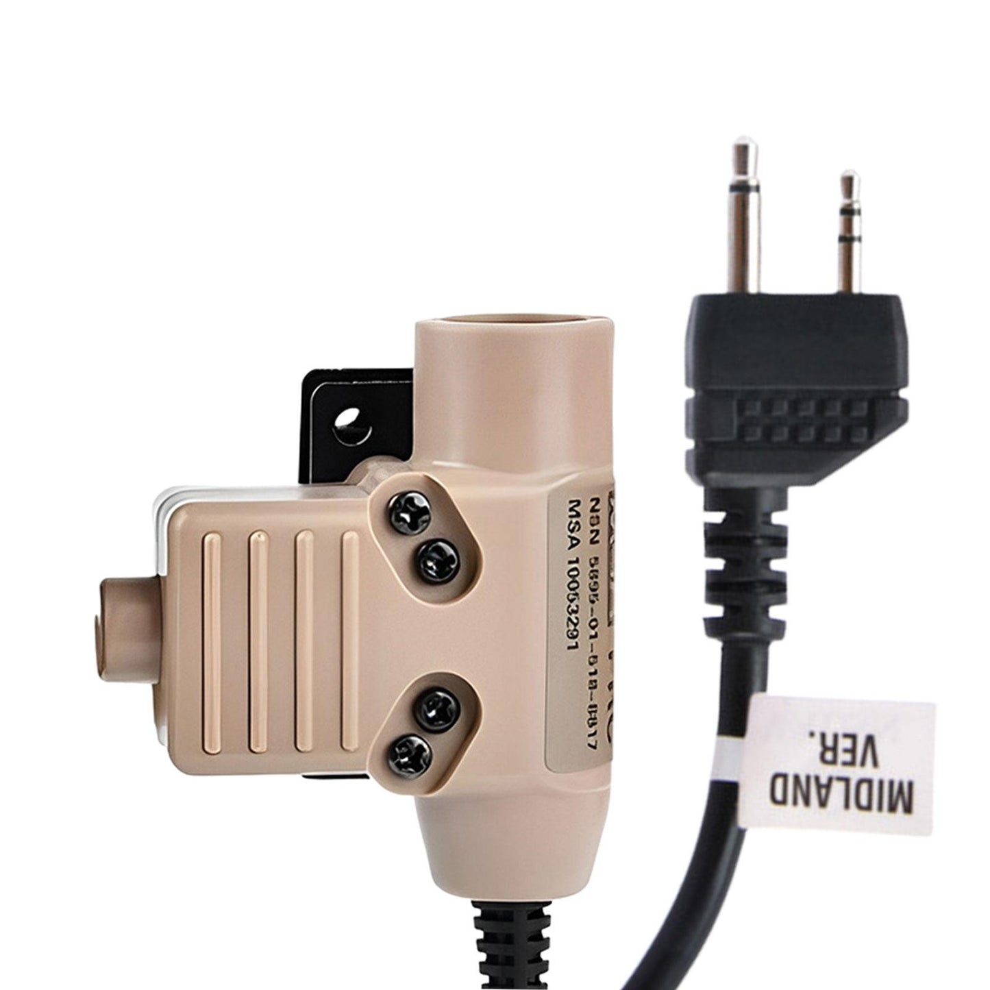U94 PTT Adapter High Performance Parts for Midland Double Plug Khaki