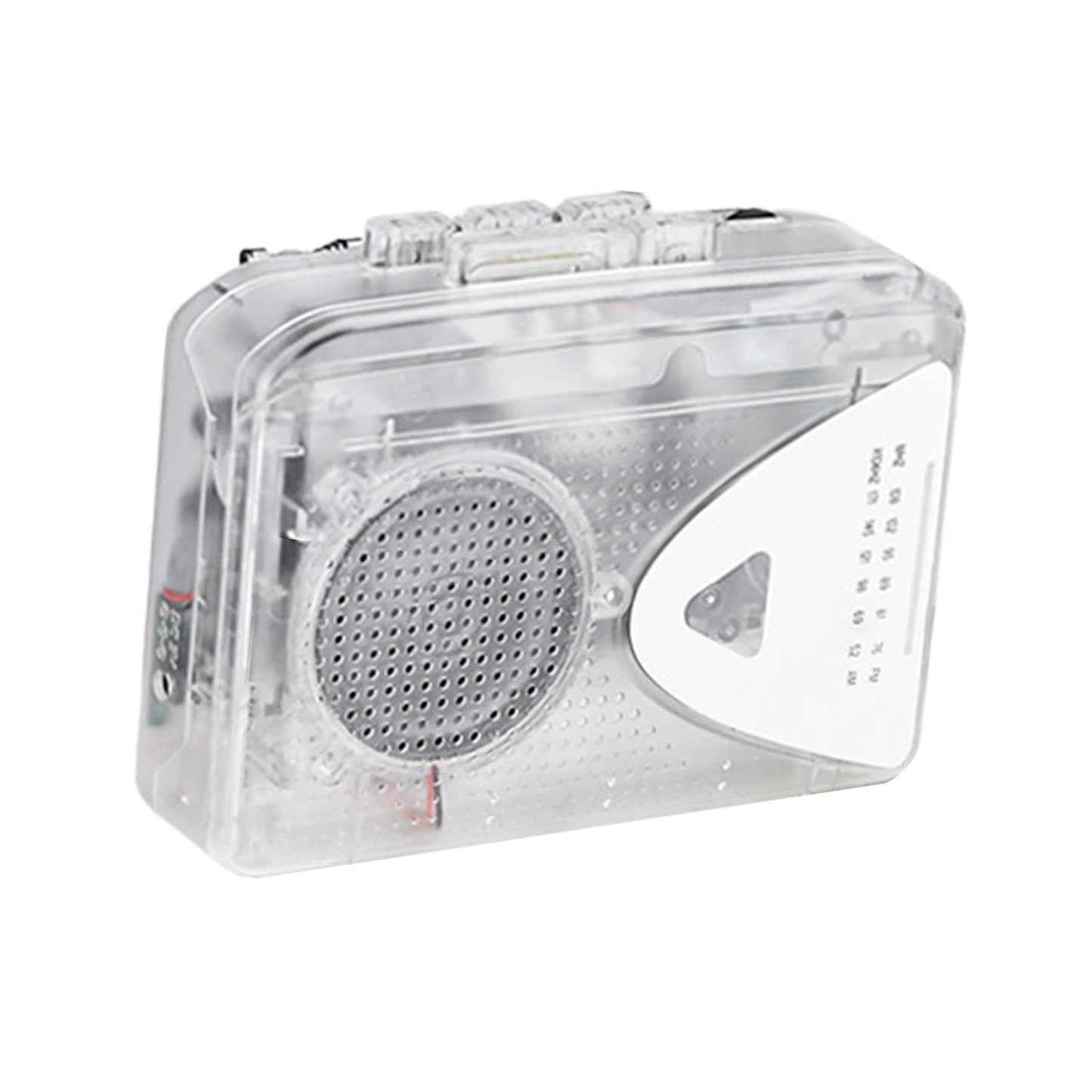 Cassette Player Portable Easy to Use with Headphones Transparent AM FM Radio