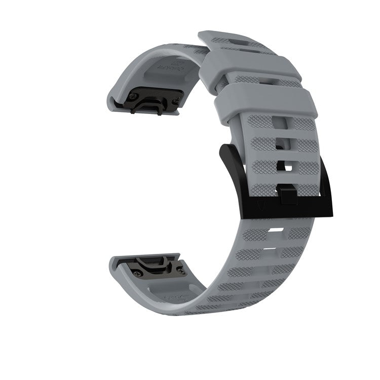 For Garmin Fenix 7/6 Sapphire GPS/6 Pro GPS/6 GPS/5 Plus/5 Silicone Smart Watch Band Adjustable Wrist Strap - Grey