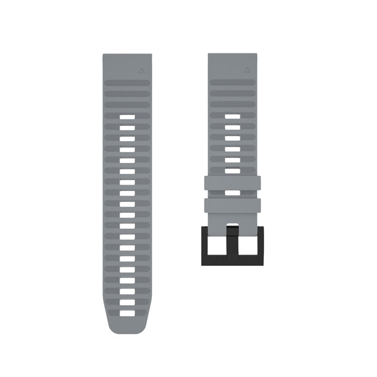 For Garmin Fenix 7/6 Sapphire GPS/6 Pro GPS/6 GPS/5 Plus/5 Silicone Smart Watch Band Adjustable Wrist Strap - Grey