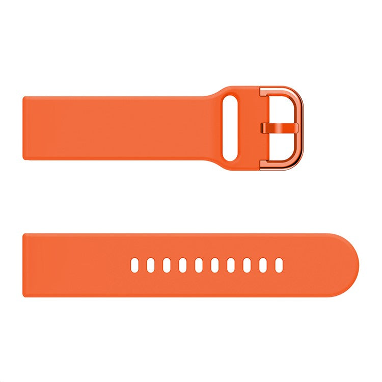 20mm Silicone Watchband Strap for Samsung Galaxy Watch 42mm, Solid Color Adjustable Watch Wrist Band - Orange