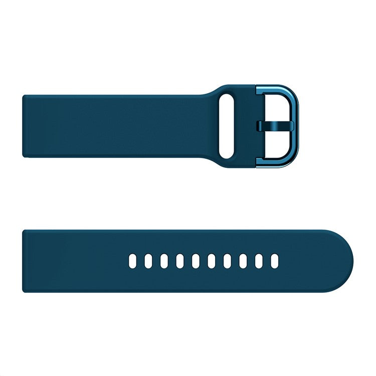 20mm Silicone Watchband Strap for Samsung Galaxy Watch 42mm, Solid Color Adjustable Watch Wrist Band - Dark Blue