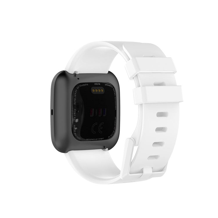 Silicone Watch Band Strap for Fitbit Versa 2/Versa Lite - White / Size: L