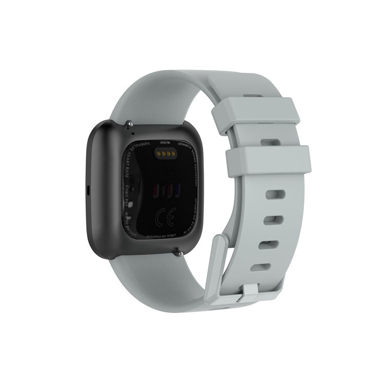 Silicone Watch Band Strap for Fitbit Versa 2/Versa Lite - Grey / Size: L