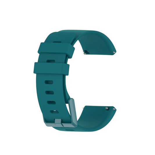 Silicone Watch Band Strap for Fitbit Versa 2/Versa Lite - Dark Green / Size: L