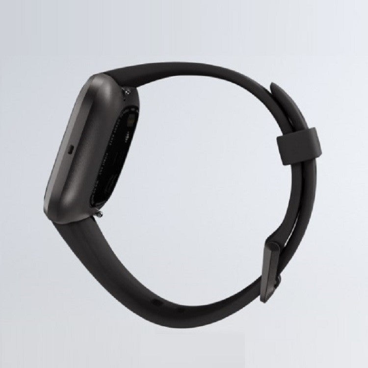 Silicone Smart Watch Replacement Strap [Large Size] for Fitbit Versa / Versa 2 - Black