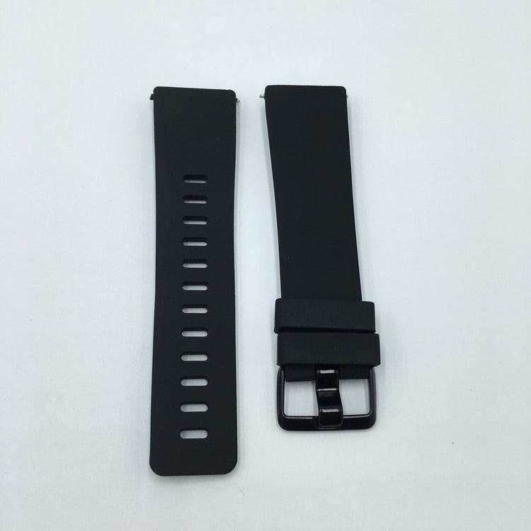 Silicone Smart Watch Replacement Strap [Large Size] for Fitbit Versa / Versa 2 - Black