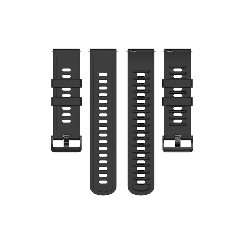 22mm Soft Watch Silicone Replacement Strap 22mm for Huami Amazfit GTR 47mm/Amazfit Pace - Black