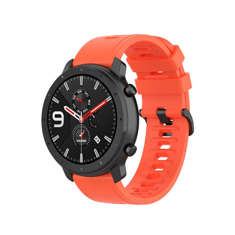 22mm Soft Watch Silicone Replacement Strap 22mm for Huami Amazfit GTR 47mm/Amazfit Pace - Vermilion