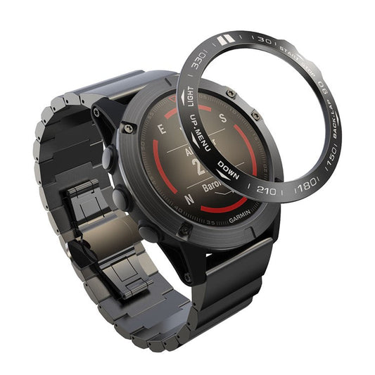 Stainless Steel Watch Bezel (Type B) for Garmin Fenix 5X/5x Plus - Black/White