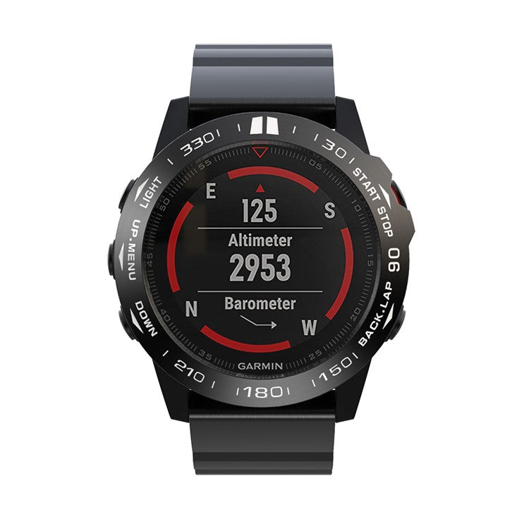 Stainless Steel Watch Bezel (Type B) for Garmin Fenix 5X/5x Plus - Black/White