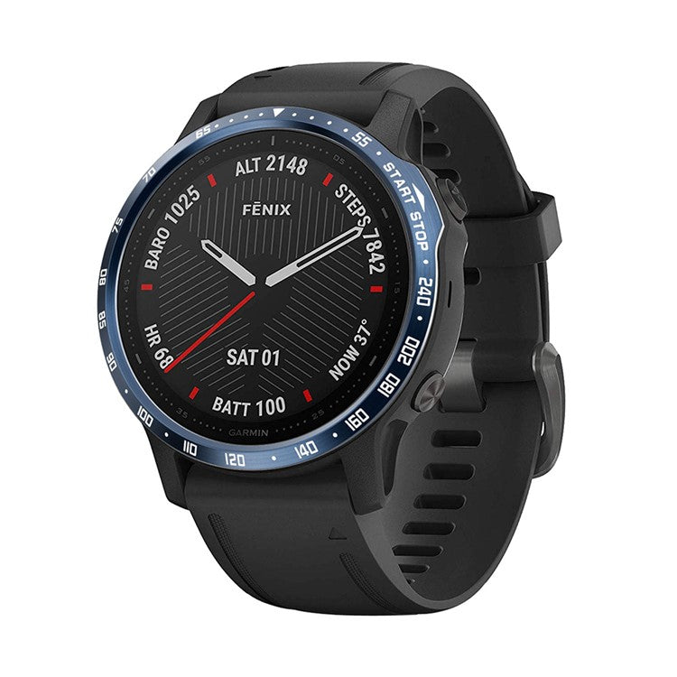 Numbers Pattern Stainless Steel Watch Bezel (Type A) for Garmin Fenix 6S/6s Pro/6s Sapphire - Blue/White